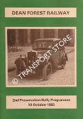 2nd Preservation Rally Programme, 23 October 1983 by Dean Forest Railway